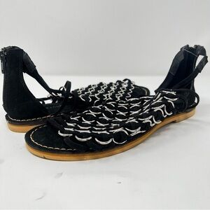 Musse & Cloud Black Chain Sandals